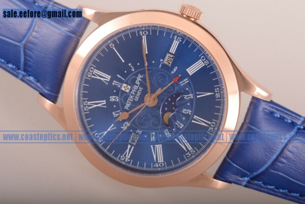 Replica Patek Philippe Grand Complications Watch Rose Gold 5402 blu